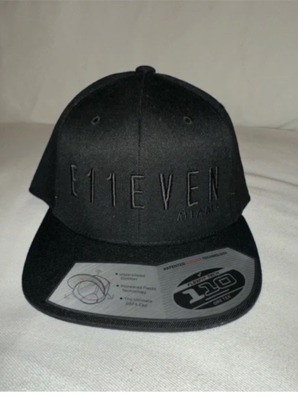 E11even Miami Black-on-Black Snapback Hat